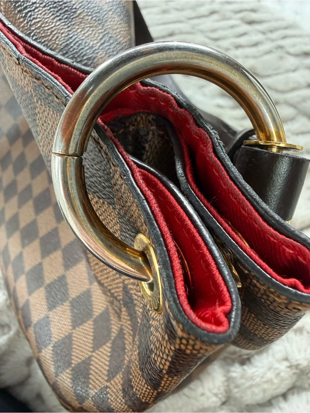 Authentic Louis Vuitton Graceful MM Damier Ebene Tote w/ Box & Dust Bag